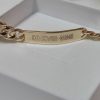 Thick gourmet bracelet for engraving