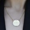 MOM coin necklace