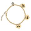 Engraved hearts bracelet