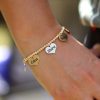 Engraved hearts bracelet