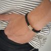 Personalized leather bracelet