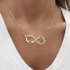 Name necklace infinity hearts