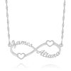 Name necklace infinity hearts