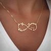 Infinity pulse name necklace