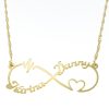 Infinity pulse name necklace