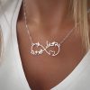 Infinity pulse name necklace