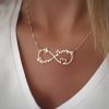 Infinity pulse name necklace