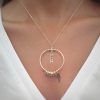 Circle name necklace