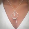 Circle name necklace