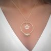 Circle name necklace