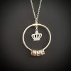 Circle name necklace