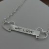 Hearts necklace for engraving