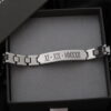 Men bracelet with engraved band