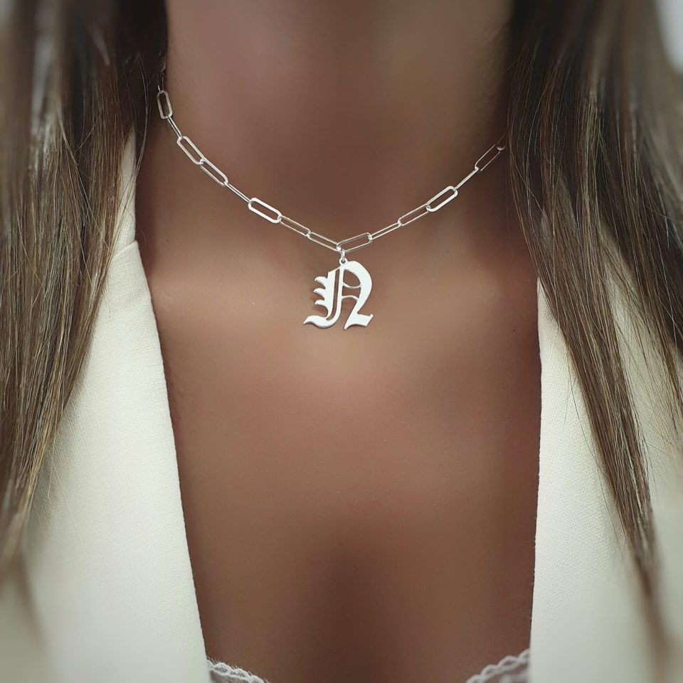 Gothic letter Zucker necklace