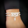 MOM bracelet with engraved hearts