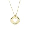 Personalized necklace circle and heart