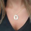 Personalized necklace circle and heart