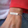 Engraved gourmet woman bracelet