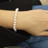 Silver pearl bracelet