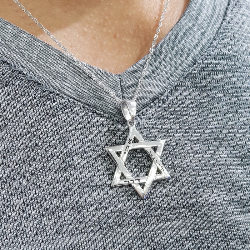 A necklace with Star of David pendant