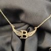Letter wings necklace