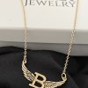 Letter wings necklace