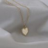 Custom Inlaid heart necklace