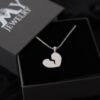 Broken heart David star necklace