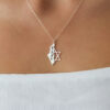 Star of David necklace Israel Map